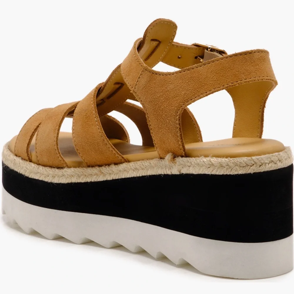 NWT Free People Mykonos Platform Wedge Fisherman Sandals Sz 8,5 - Picture 6 of 15